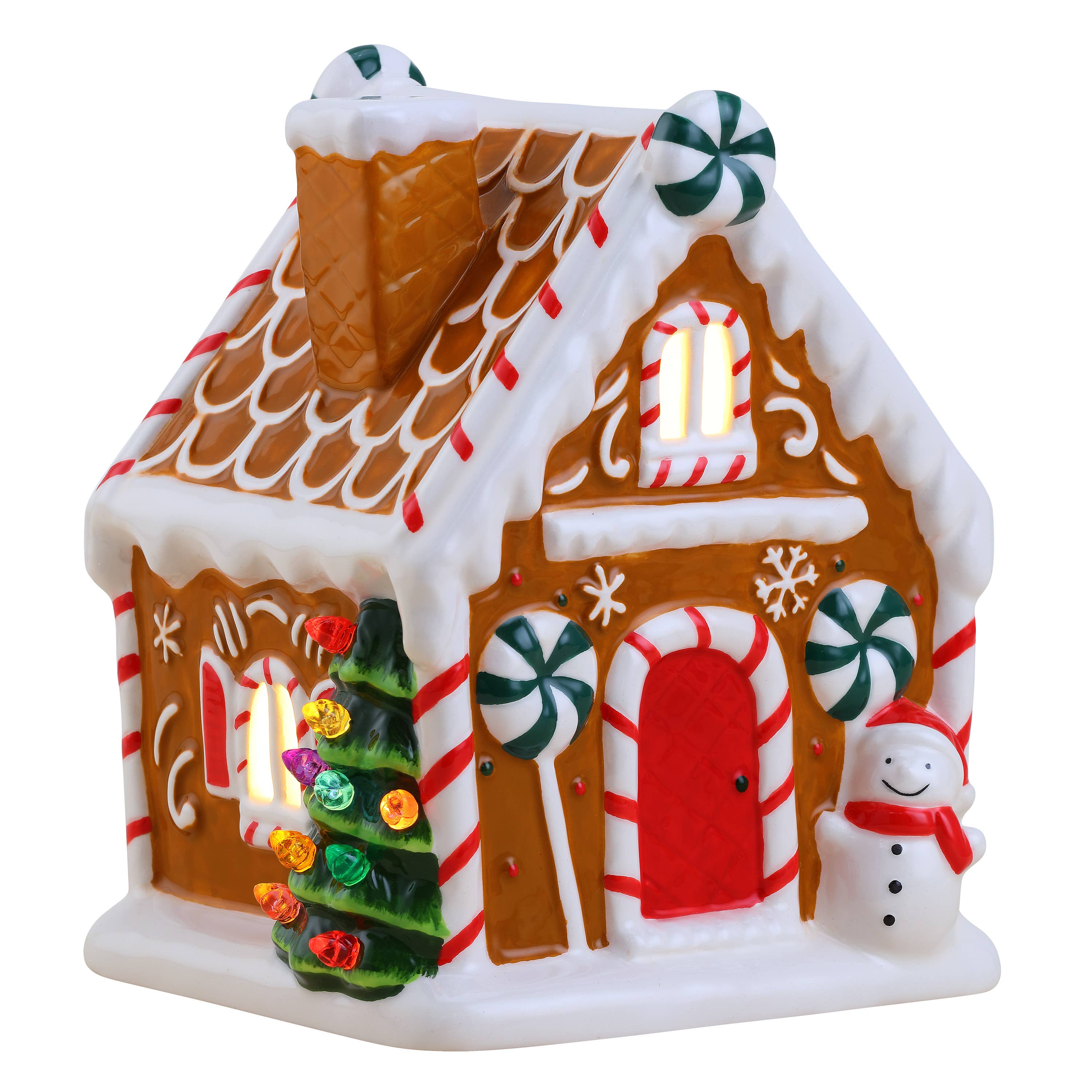 Mr. Christmas - Wholesale Christmas Decoration - Nostalgic Gingerbread House - Brown With Snowman2