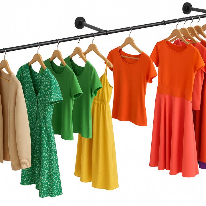 SERENITA - Wholesale Coat rack - 74" Industrial Pipe Clothing Rack, Hanging Rod, wall-mounted3