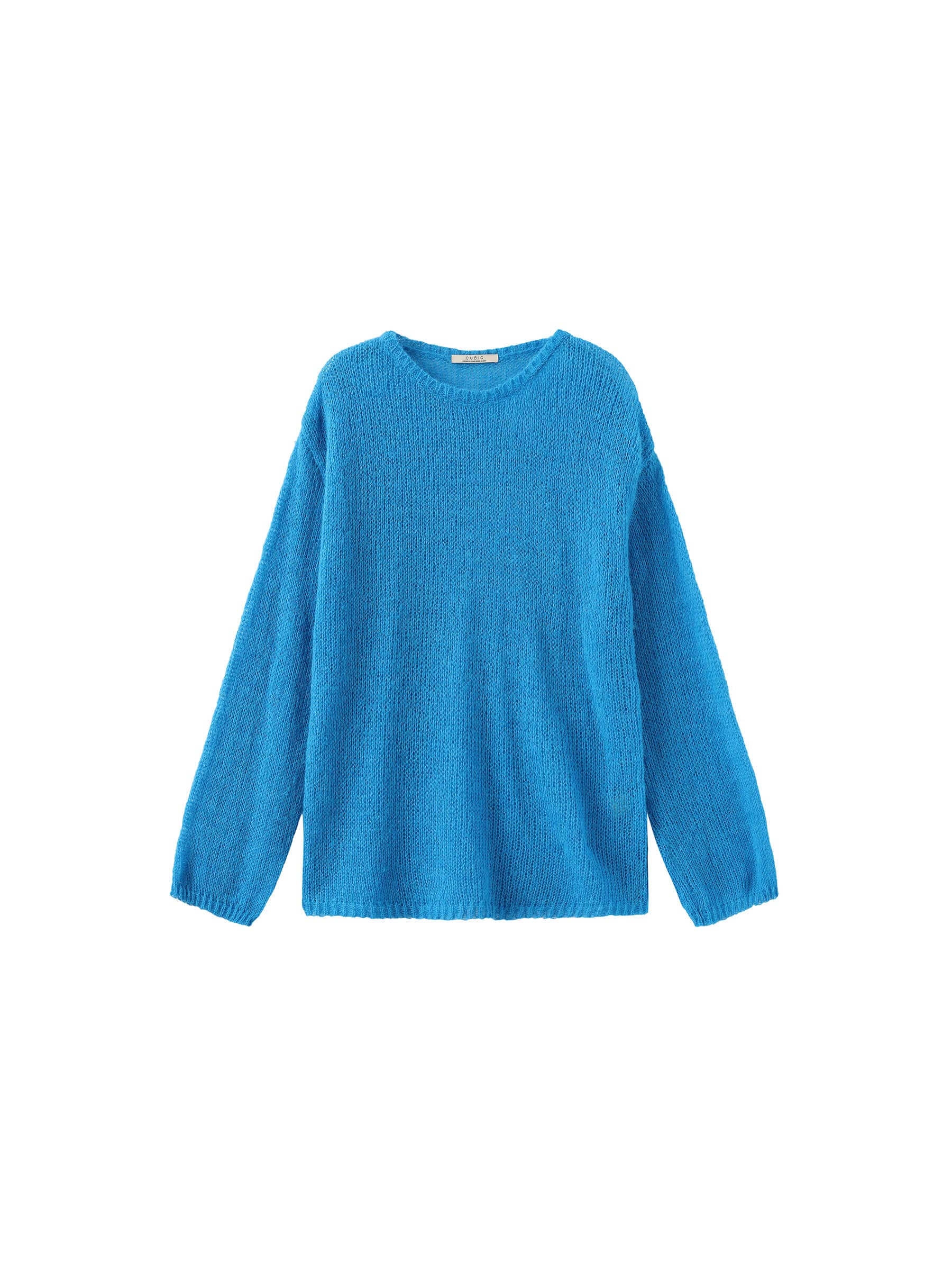 Blue Oversized Open-Knit Sweater for wholesale on Faire6
