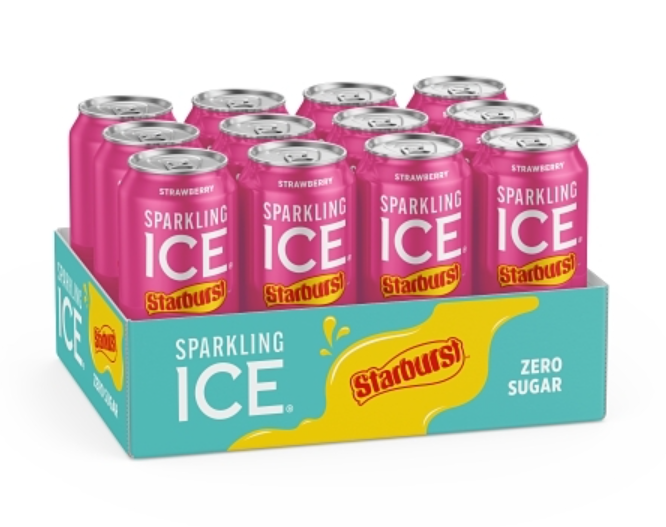 iSweet.ca – wholesale Kolsyrat vatten – Sparkling Ice Starburst Jordgubbe Sockerfri 473 ml X 120