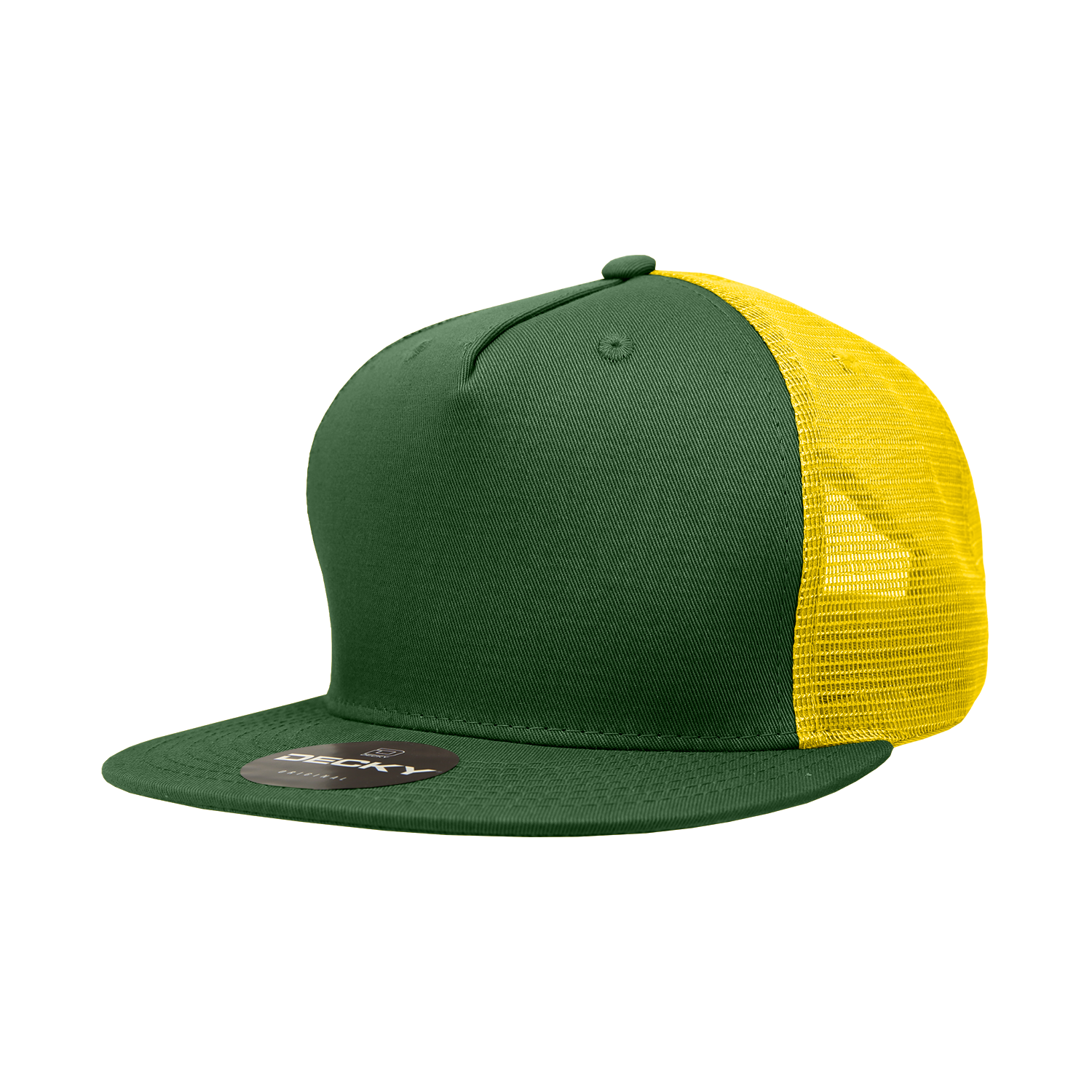 The Park Wholesale - Wholesale Truckerpet - Uniseks - Decky 1040 - Blanco Trucker Snapback-hoeden met 5 panelen - 10409