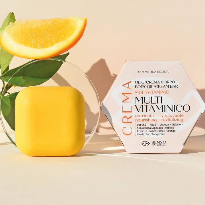 Olio Solido Multivitaminico per il Corpo - Crema Rivitalizzante per la vendita all'ingrosso da parte di SENSO NATURALE