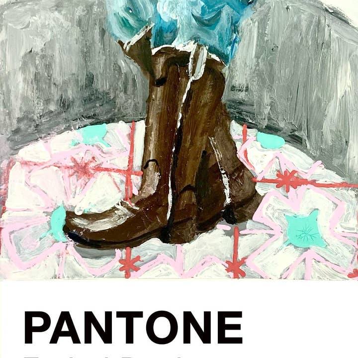 The Abstract By Sasha - Wholesale Art Print - Pantone Faded Denim1