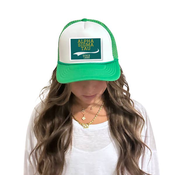 Sarahndipity Shop - Vente Casquette de camionneur – femme - Casquette de camionneur Sorority avec écusson - Design collégial27