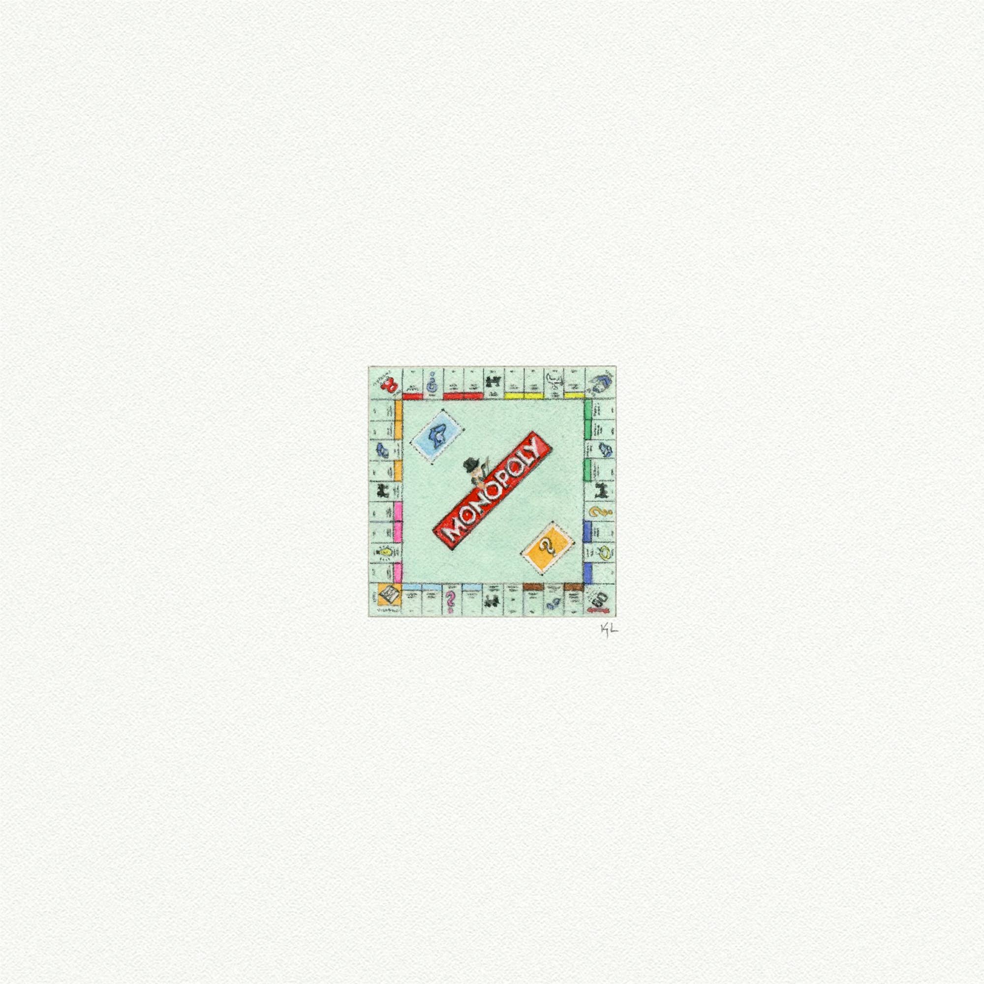 Karen Libecap Tiny Paintings - Wholesale Art Print - Monopoly Miniature Watercolor Painting - Art Print2