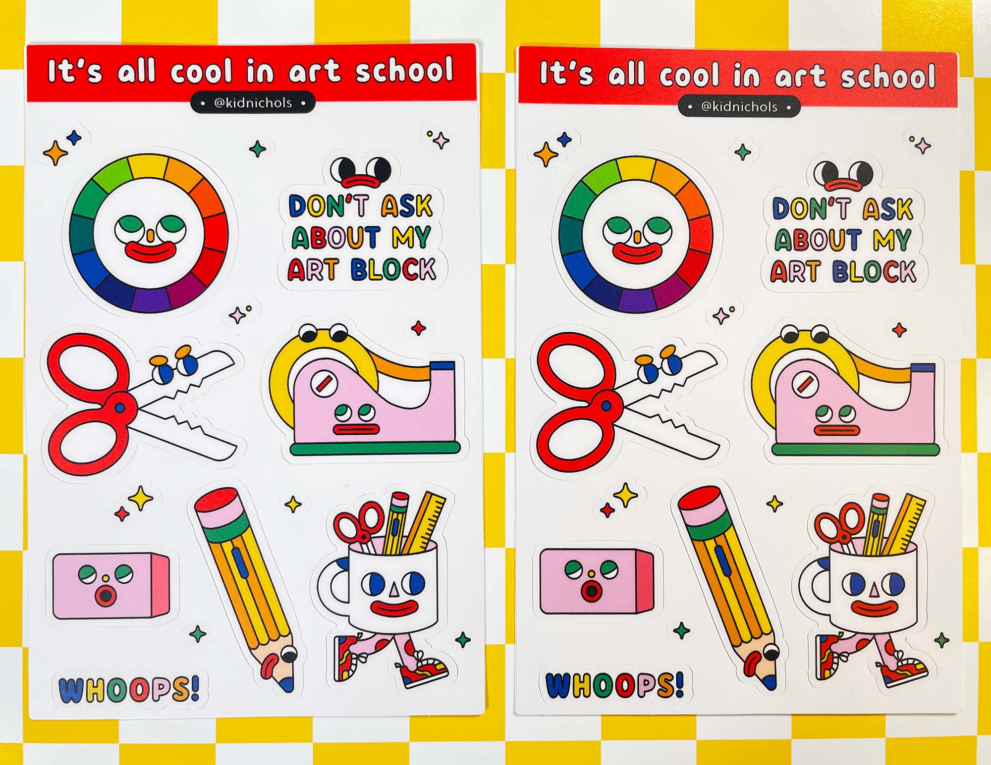 Kidnichols - Wholesale Sticker - Art School Sticker Sheet Back To School Planner Stickers.1