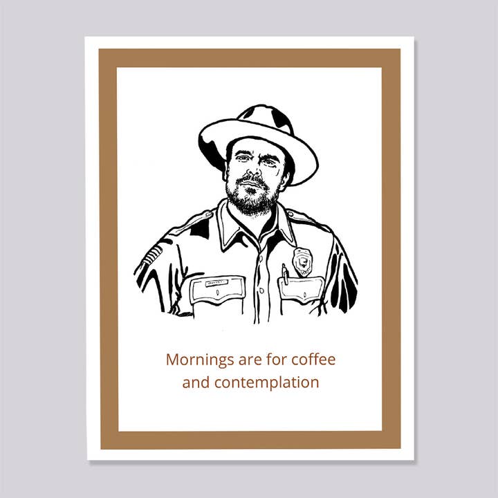 Stranger Things Hopper Coffee Card for wholesale by Design Corner