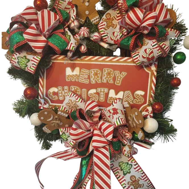 An Array of Wreaths, LLC – Engroshandel Krans – Glædelig jul honningkagekrans0