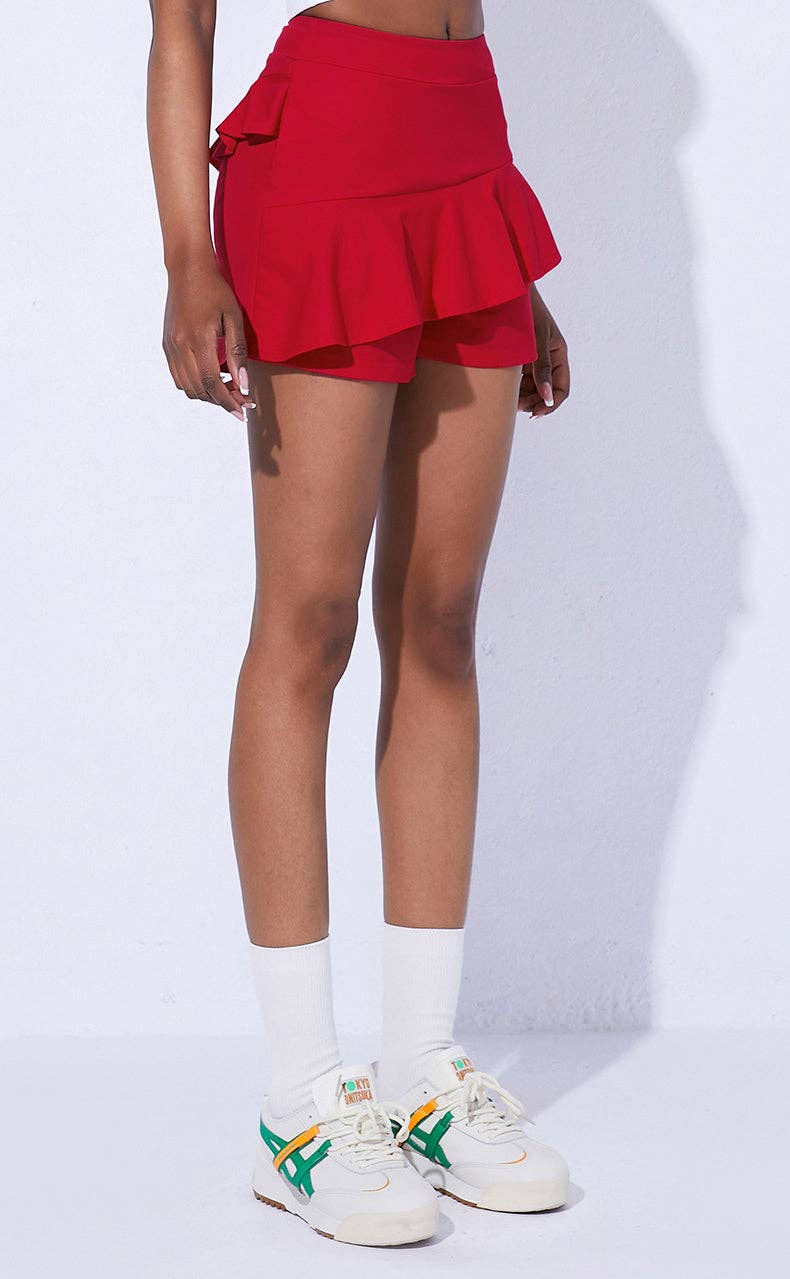 Active by Anna-Kaci – Großhandel Sportrock – Damen – Asymmetrischer Aktiver Rock mit Volant5