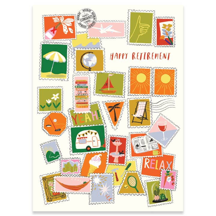 Calypso Cards Inc. - Wholesale Retirement Card - RETIREMENT STAMPS | CARTE RETIREMENT CARD