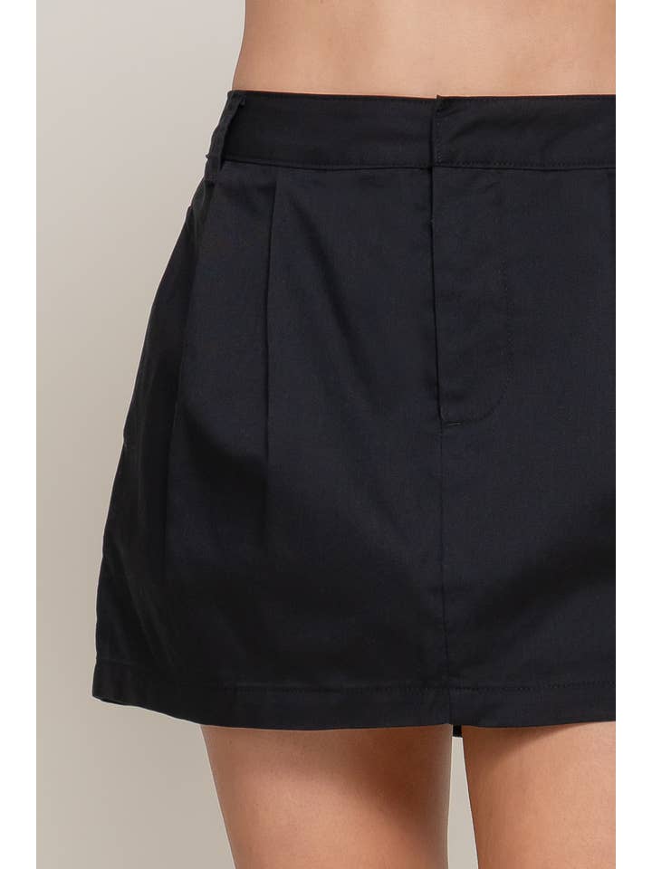 Active Basic | Active USA - Wholesale Skort - Women's - Mid Waist with Belt Loops Pleated Mini Skirt