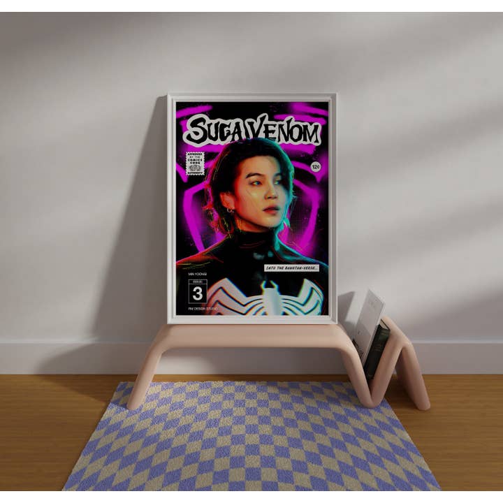 Stampa artistica ispirata ai fumetti BTS Suga-Venom Min Yoongi per la vendita all'ingrosso da parte di RM Design Studio