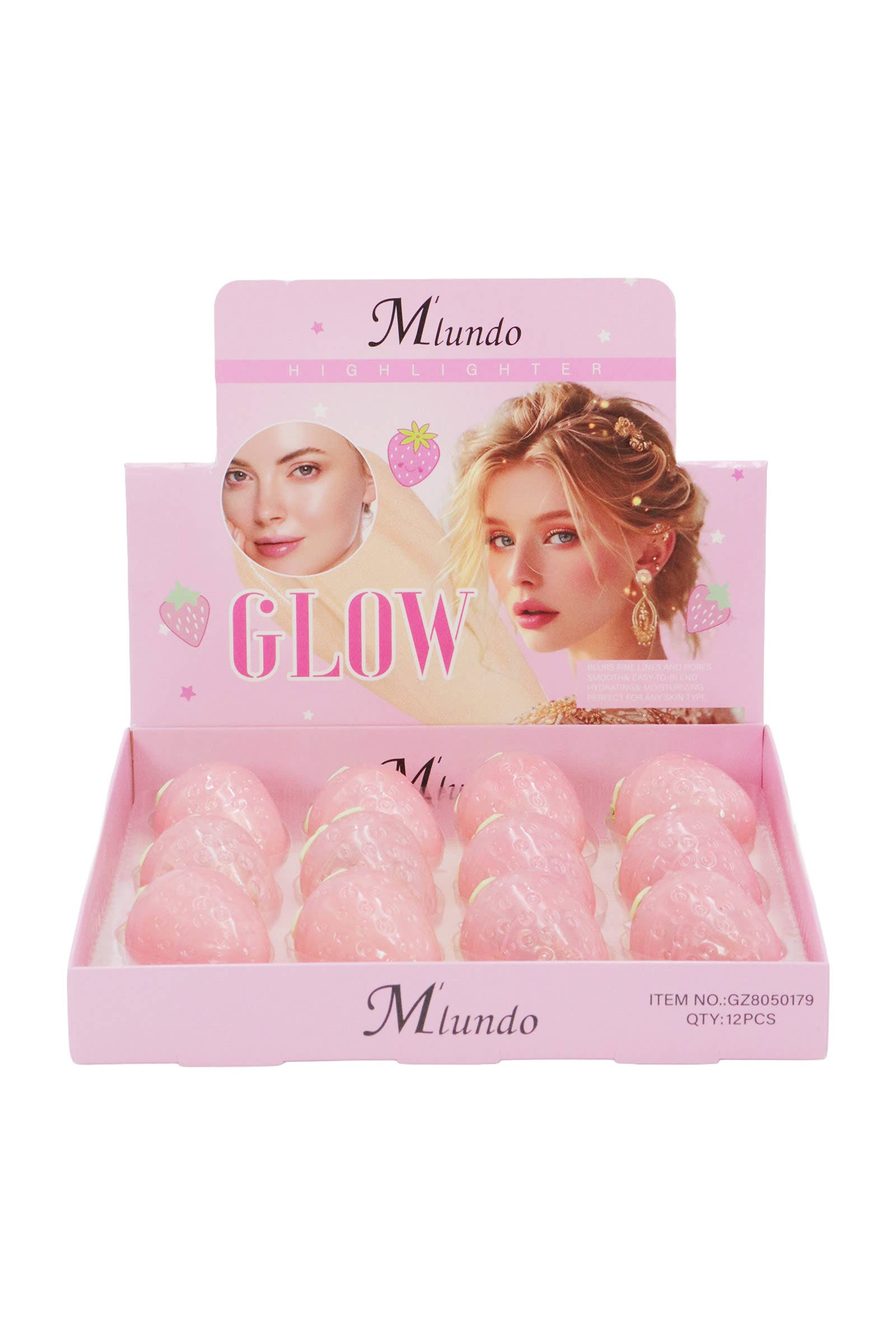 ASSORTED Strawberry Pat Glow Highlighter Bar - 12 Pcs for wholesale on Faire2
