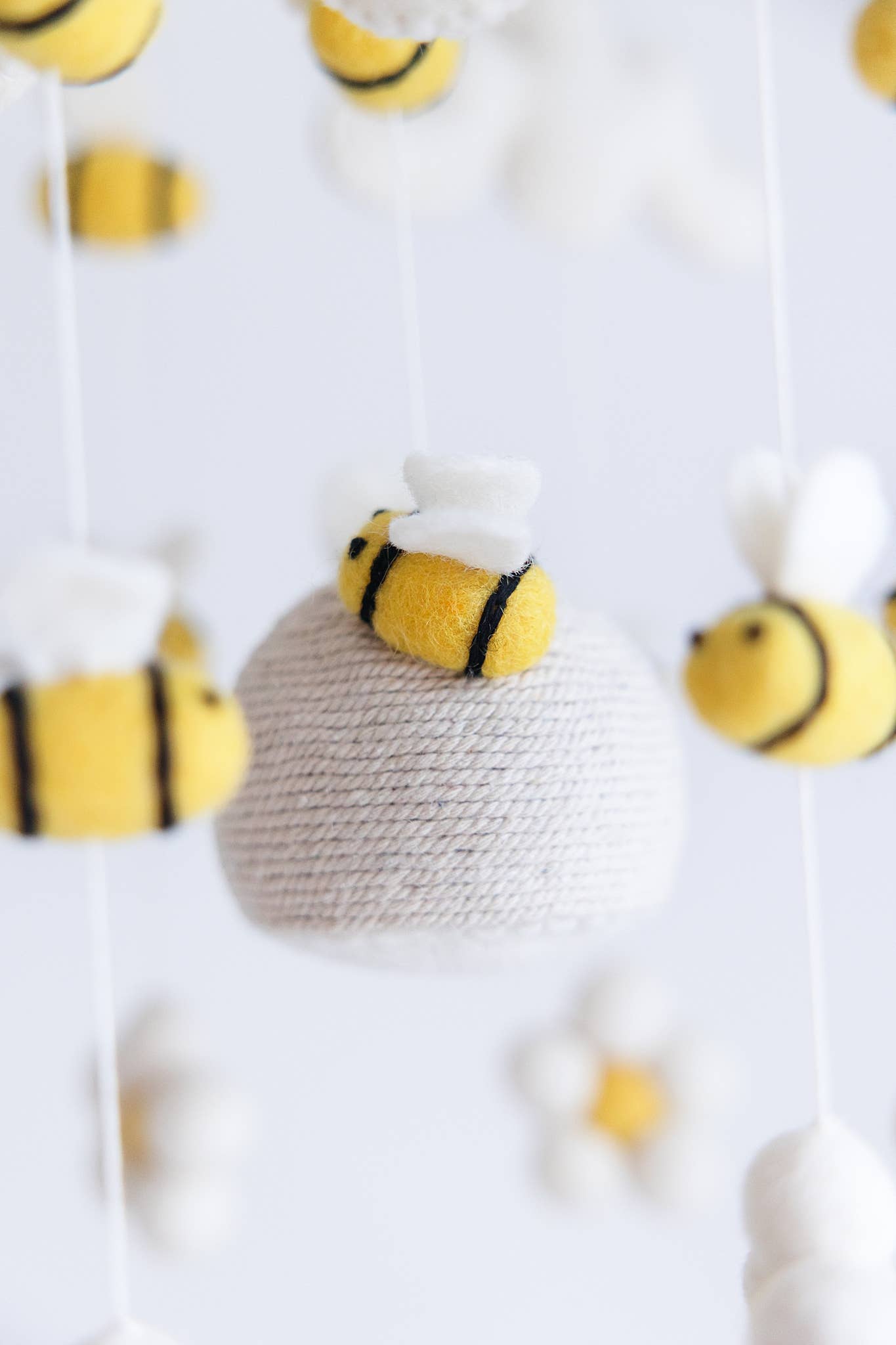 Nivas - Wholesale Baby Mobile - Bee and Flower Crib Mobile - Handmade Baby Gift2