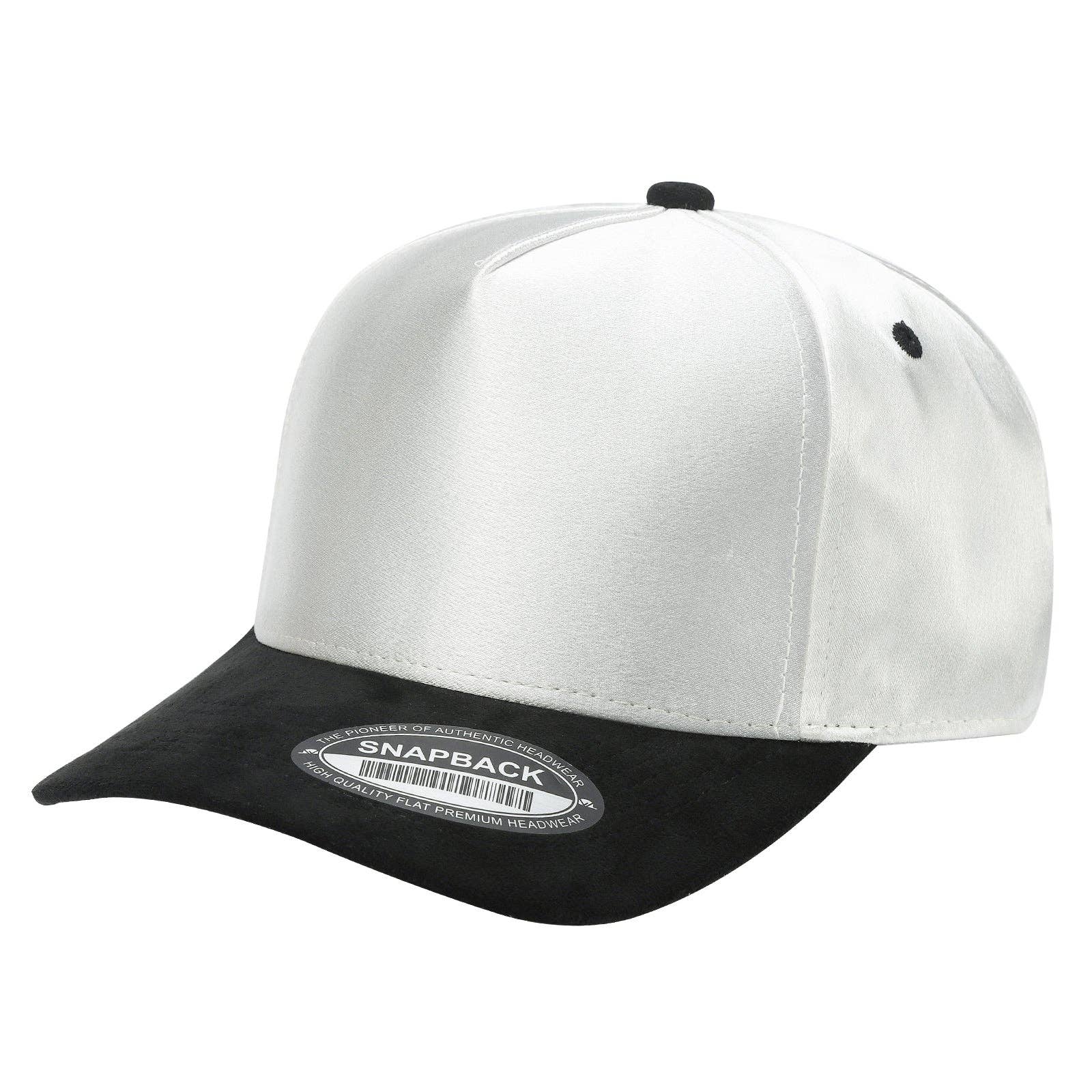 Burzip collection – Großhandel Basecap – Unisex – TC2>TCSTS Satin-Krone, Wildleder-Schirm Blanko 5-Panel Baseballkappe8