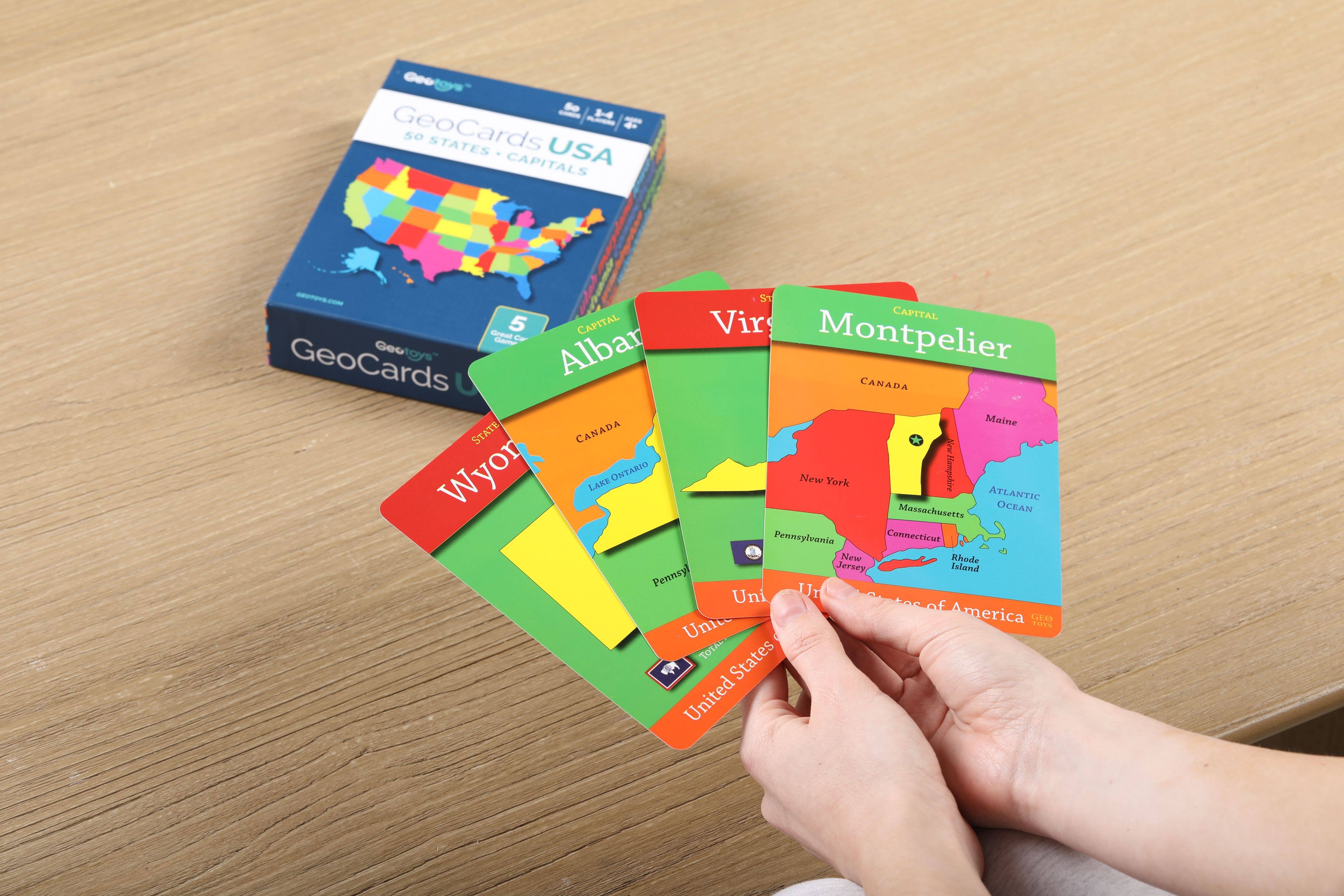 Geotoys - Wholesale Card Game - GeoCards USA 5-in-1 Card Games2