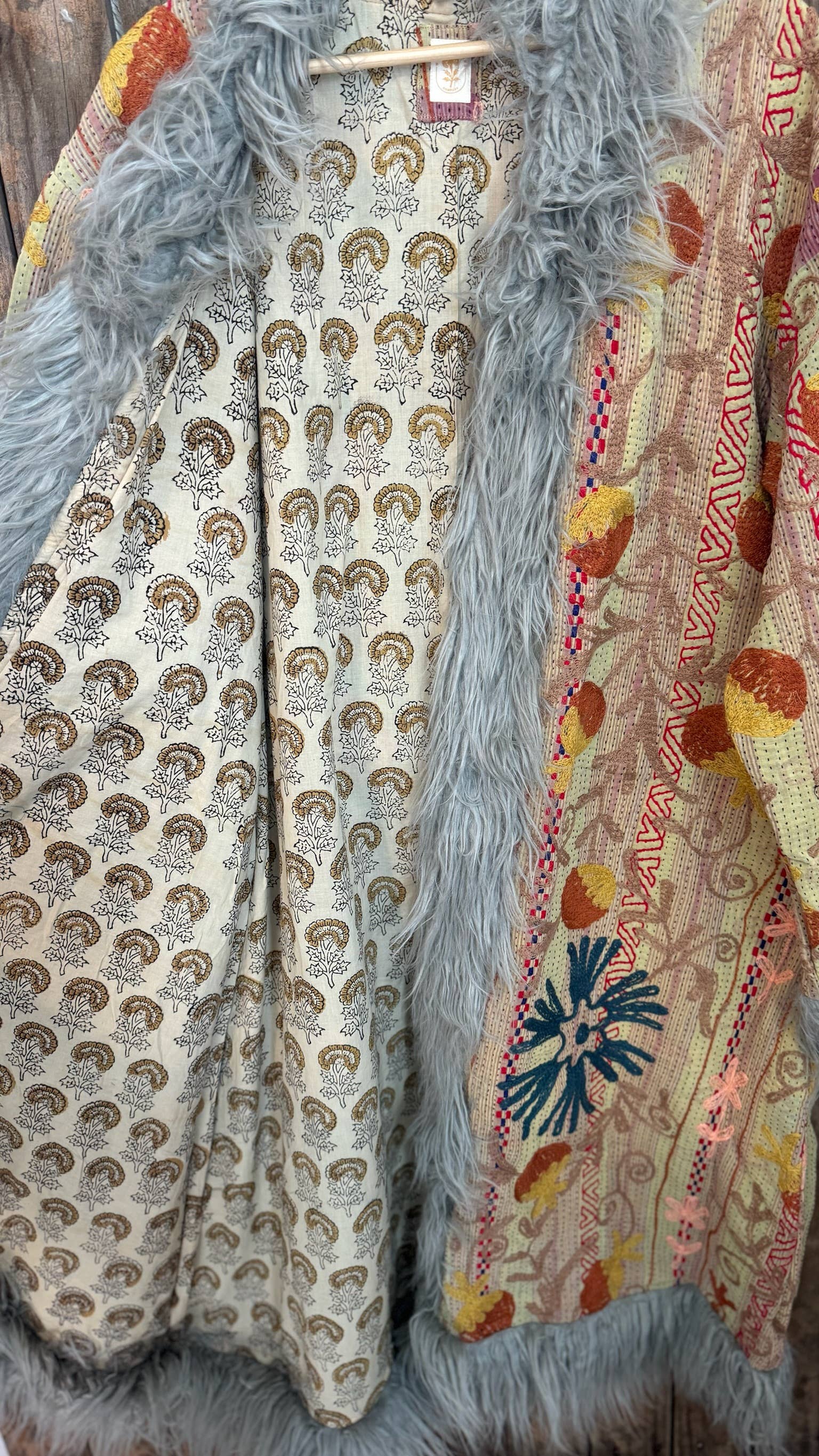 Wylder Trading Company - Wholesale Fur/Faux Fur Coat - Women's - Canyon Bloom Coat 015 (Long-Length) | Penny Lane Style Boho4