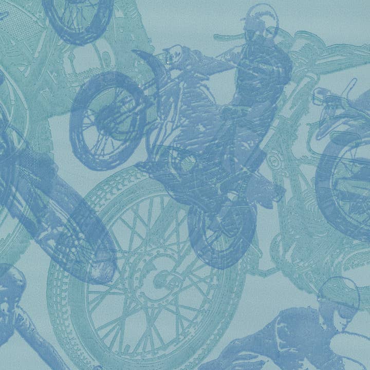 Moto Tout-Terrain Vintage Papier pour la vente par Yozo Studio