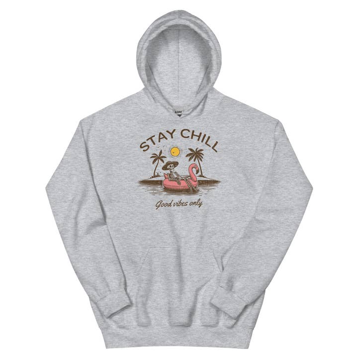 Stay Chill Hoodie for wholesale by Salty Skeleton Co.