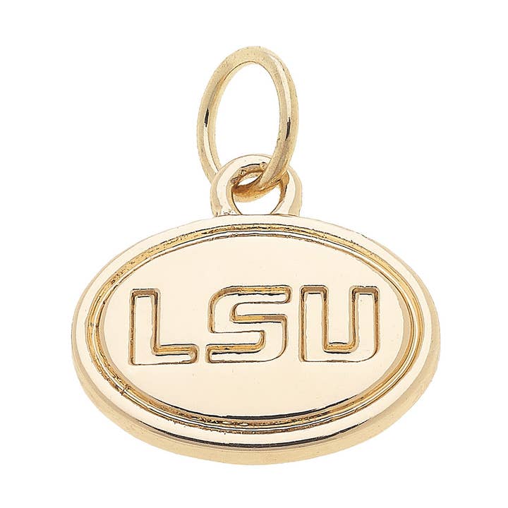 LSU Tigers glanzende gouden logo-bedeltje voor wholesale door Canvas Style