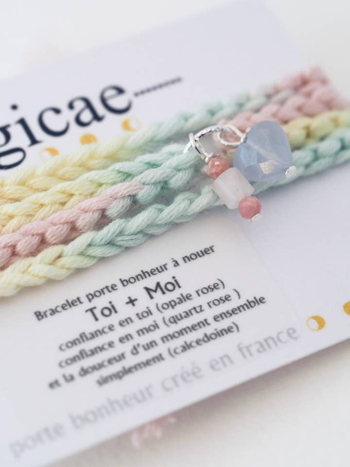 Braccialetto portafortuna da annodare 4 giri TU + IO per la vendita all'ingrosso da parte di Magicae