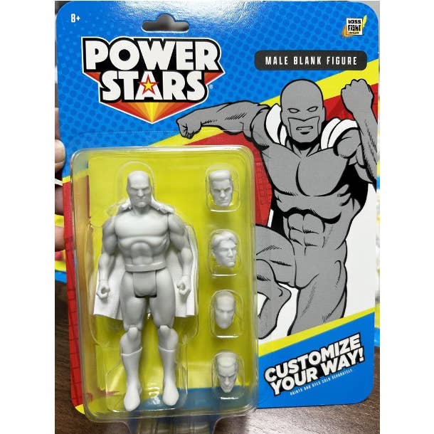 Boss Fight Studio Llc - Wholesale Figurine Toy - Kids - Power Stars Action Figure: Male Blank