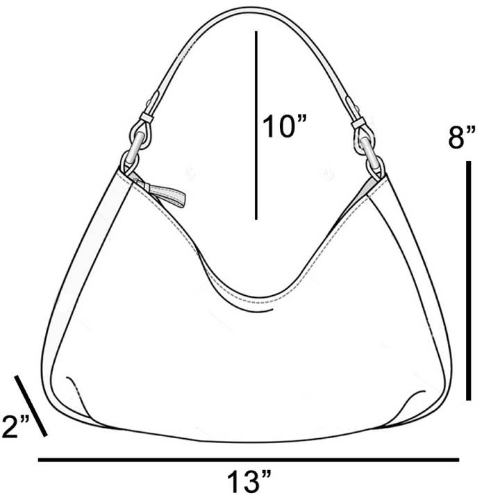 Collections by Fame Accessories - Wholesale Crossbody bag – Women's - Dome Studded Chrome Crescent Hand Bag5