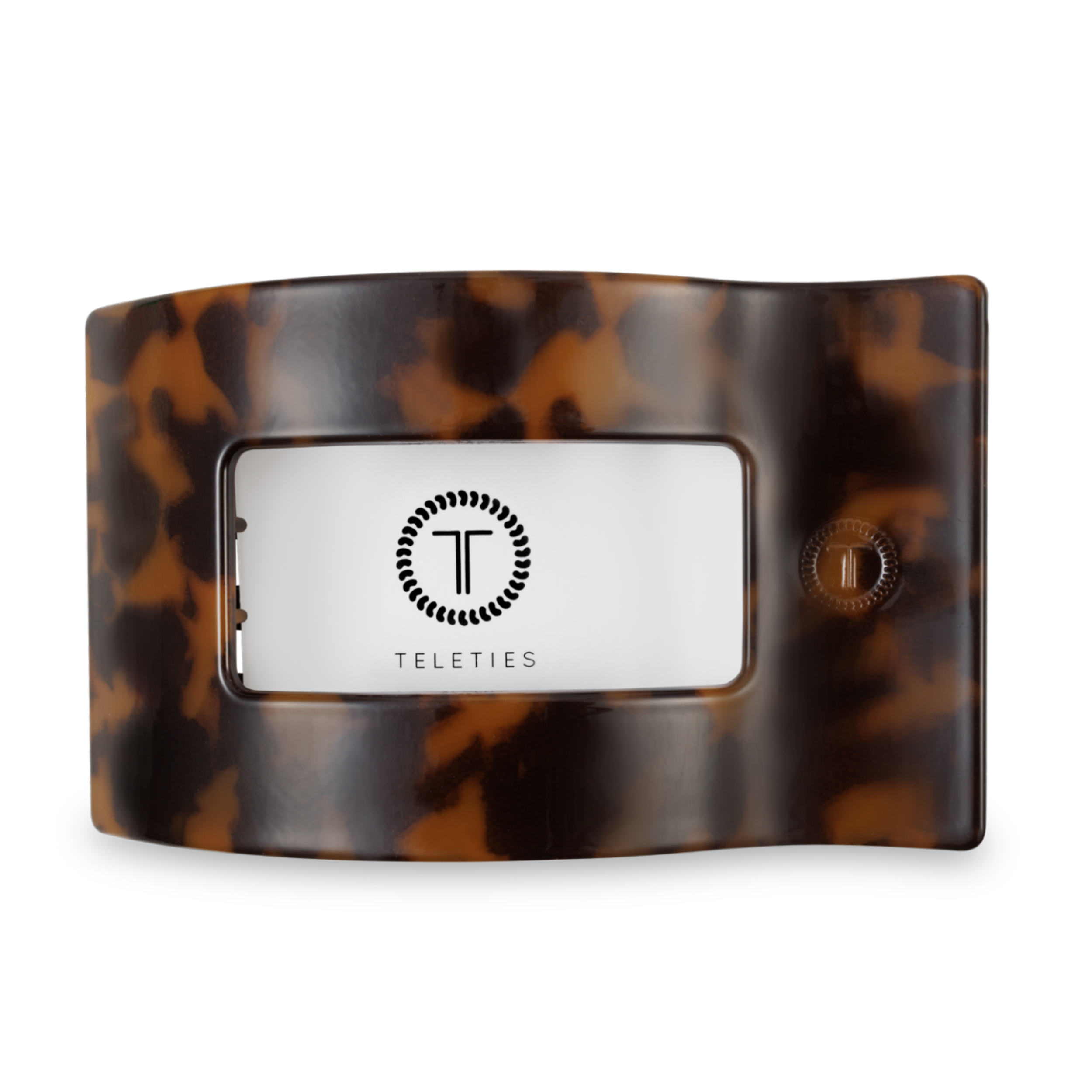 TELETIES - Wholesale Hair Clip - Women's - Flat Rectangle Hair Clip | Large | Tortoise1