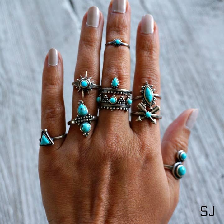 Sowell Jewelry - Wholesale Cocktail/Statement Ring - Kal turquoise ring2