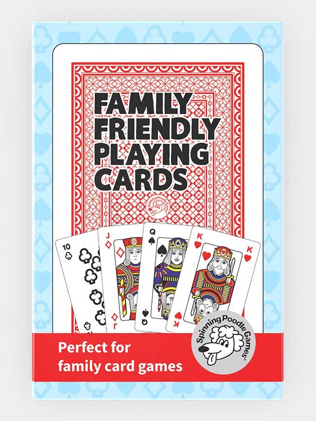 Family Friendly Playing Cards for wholesale by Spinning Poodle Games