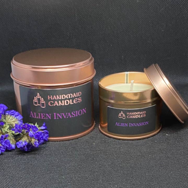 Alien Invasion Scented Candle for wholesale by HandMaid Candles