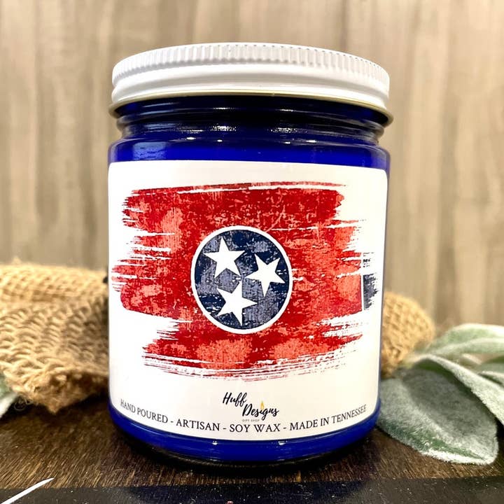 Bandera del estado de Tennessee Go Vols Knoxville Nashville Rocky para venta al por mayor de Huff Designs Candle Co