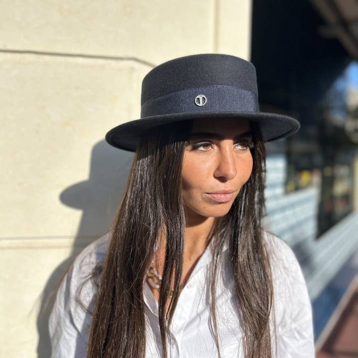 JOE & MEY Chapeaux Bonnet echarpe - Wholesale Fedora - Women's - Ben Canotier Small Edge 5 cm52