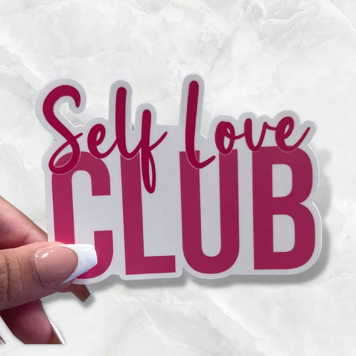 Self Love Club Sticker for wholesale by Quinnie’s Corner