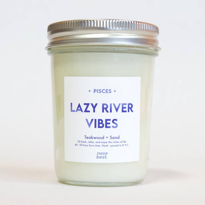 Pisces - Teakwood & Sand - Zodiac Soy Candle for wholesale by Nose Best Candles