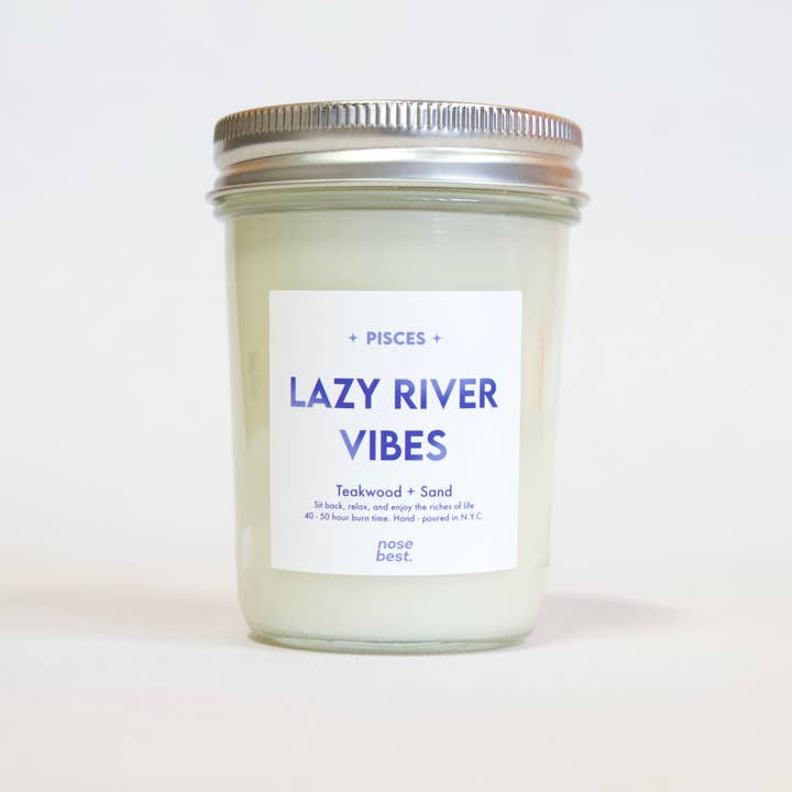 Pisces - Teakwood & Sand - Zodiac Soy Candle for wholesale by Nose Best Candles