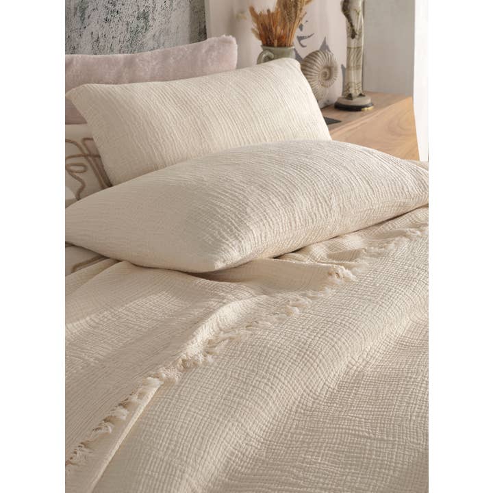 destinyhometex - Wholesale Throw Blanket - Purple color 4 layer gauze throw4