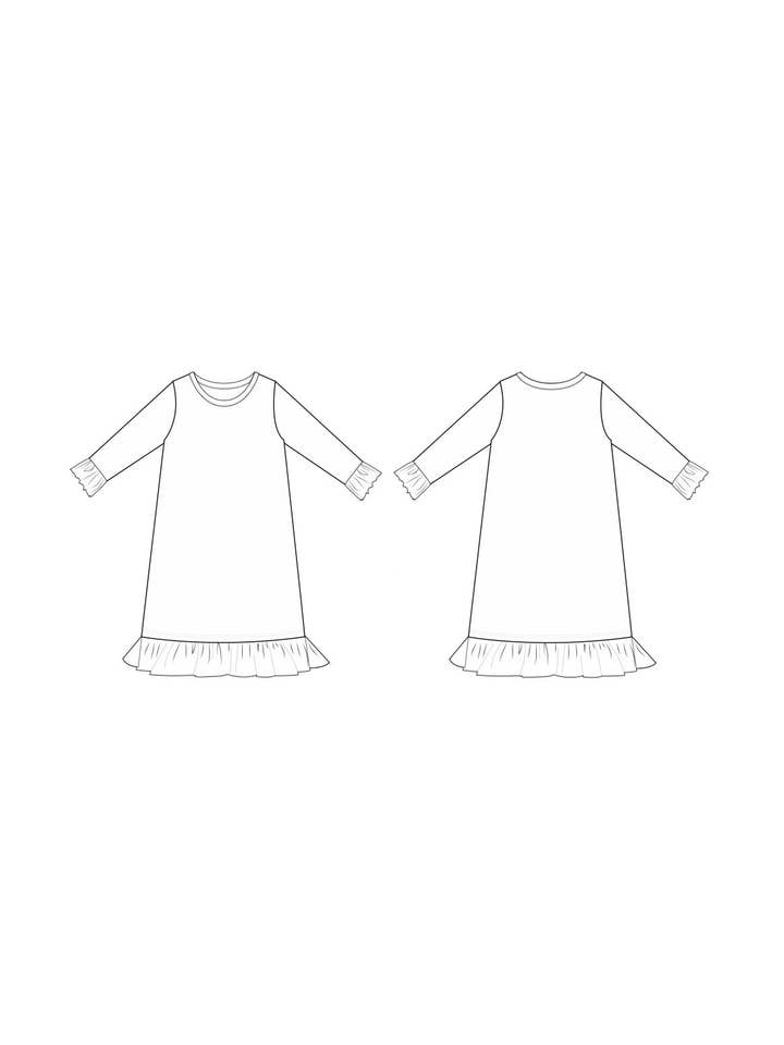 Sweet Bay Clothing – Großhandel Nachthemd – Kinder – Rosafarbenes Lebkuchenkleid2