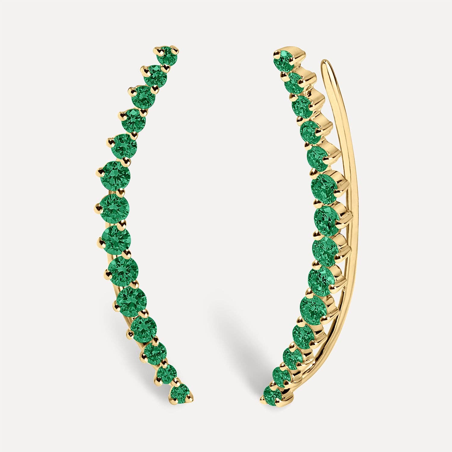 Kelly Bello Design - Wholesale Cuff/Wrap Earrings - Emerald Ear Crawler0