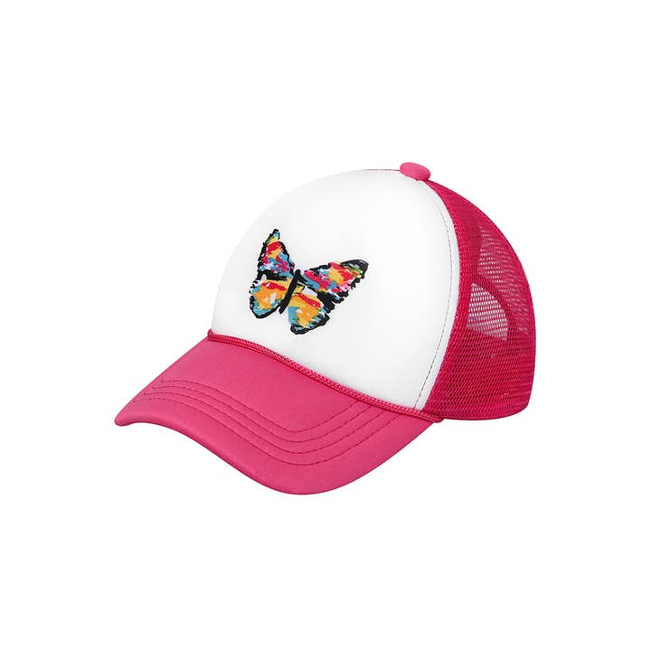 Hana - Vente Casquette de baseball – enfant - Casquette de papillon abstraite peinte à la main C.C Kids4