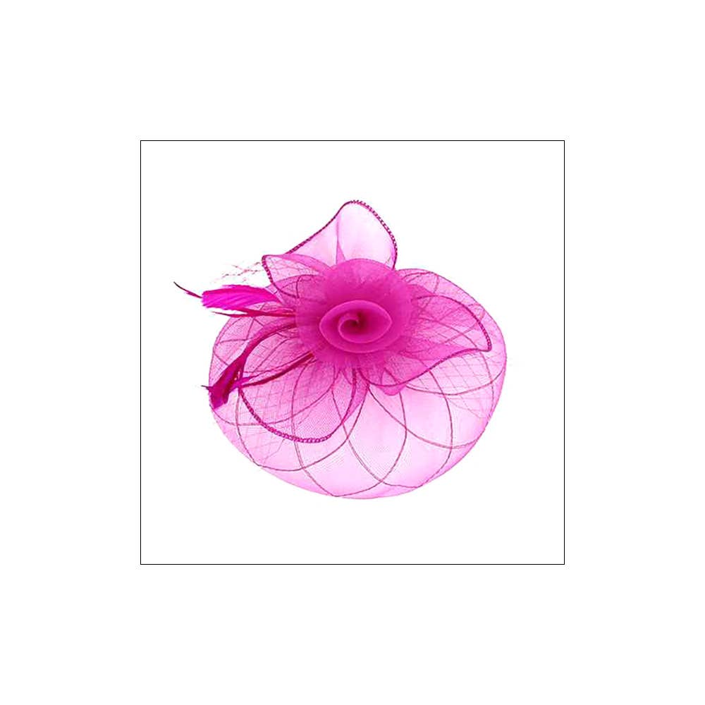 Sensibling Corp. - Vente Chapeau bibi – femme - Fascinateur / Bandeau en maille de plumes et fleurs9