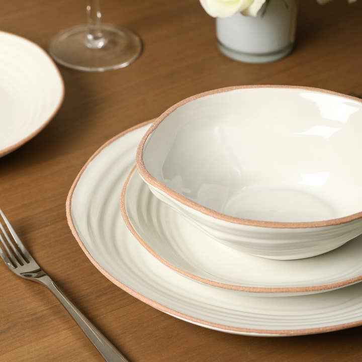 Stone + Lain - Wholesale Dinnerware Set - Nami Stoneware Dinnerware Set - White3