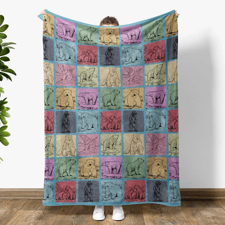 Vivtrek - Wholesale Throw Blanket - Polar Bear Blanket, Arctic Wildlife Snow Animal Lover Throw4
