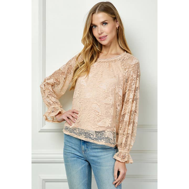 Winslow Collection - Wholesale Blouse - Women's - VINTAGE GRACE LACE TOP WITH CAMI LINING11