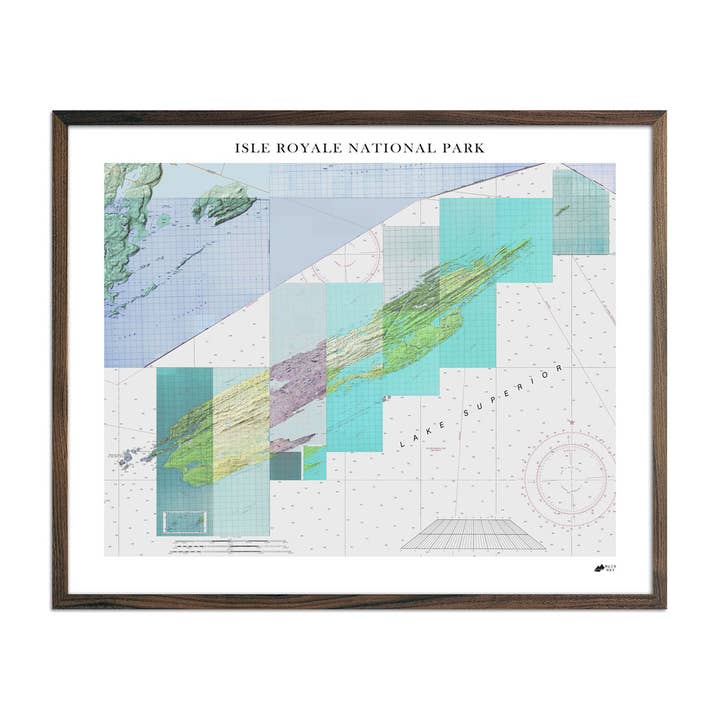 Isle Royale Relief Map for wholesale by Muir Way