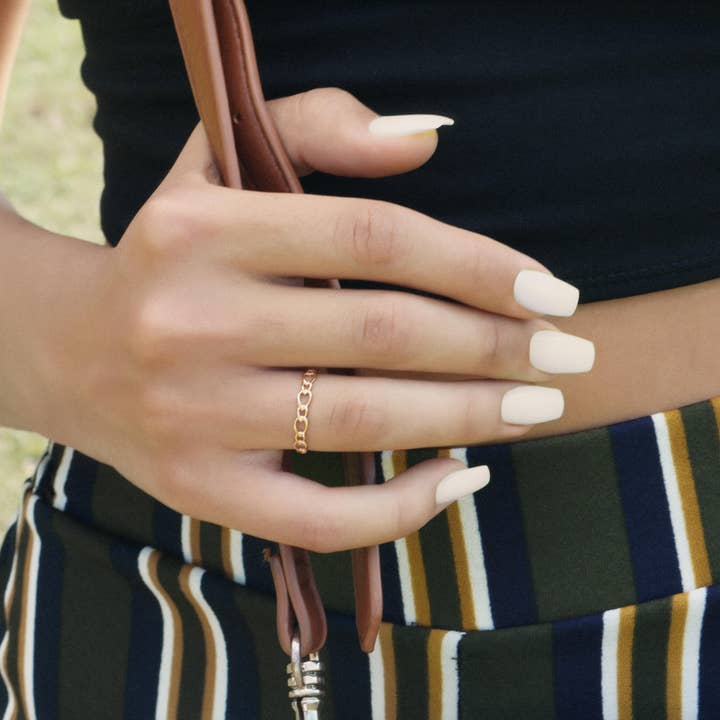 NY Gold & Silver Trading Inc. - Wholesale Band/Stacked Ring - Solid 14K Gold Cuban Link Style Ring2