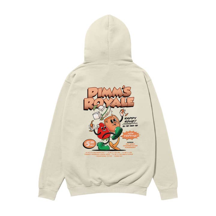 Pimm's Royale Heavyweight Organic Hoodie Stone for wholesale by Weekend Concept
