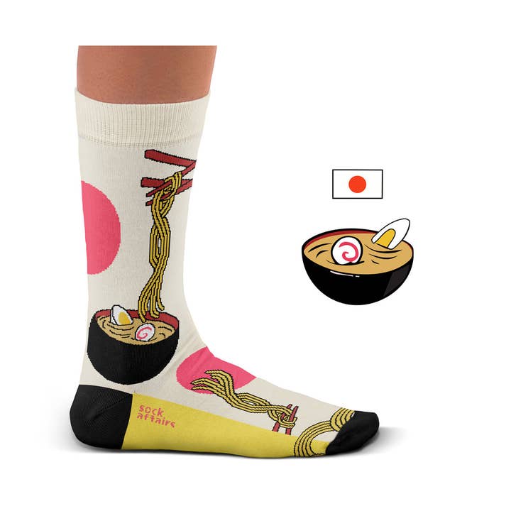 Ramen Socks for wholesale by Sock Affairs