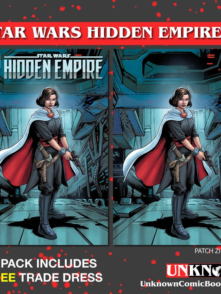 2 PACK **FREE TRADE DRESS** STAR WARS: HIDDEN EMPIRE #1 UNKNOWN COMICS PATCH ZIRCHER EXCLUSIVE VAR (11/16/2022) for wholesale by Unknown Comics