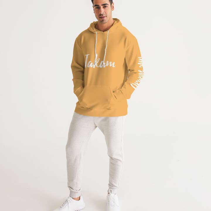 Moletom com capuz masculino Orange Cream por atacado de IAKAM